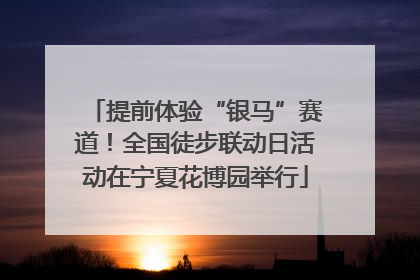 提前体验“银马”赛道！全国徒步联动日活动在宁夏花博园举行