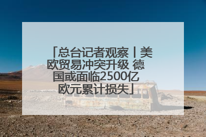总台记者观察丨美欧贸易冲突升级 德国或面临2500亿欧元累计损失