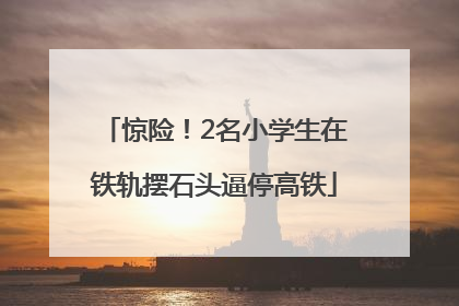 惊险！2名小学生在铁轨摆石头逼停高铁
