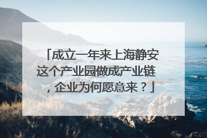 成立一年来上海静安这个产业园做成产业链，企业为何愿意来？