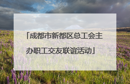 成都市新都区总工会主办职工交友联谊活动