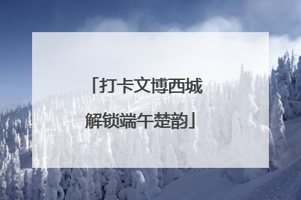 打卡文博西城 解锁端午楚韵