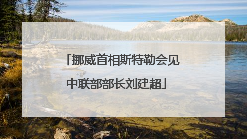 挪威首相斯特勒会见中联部部长刘建超