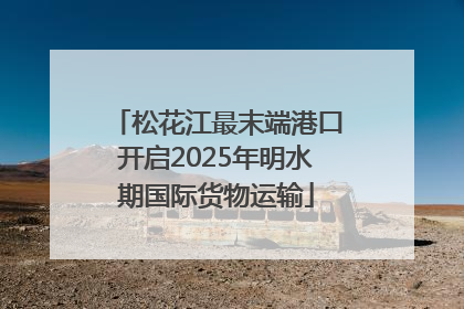 松花江最末端港口开启2025年明水期国际货物运输