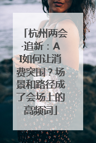 杭州两会·追新：AI如何让消费突围？场景和路径成了会场上的高频词