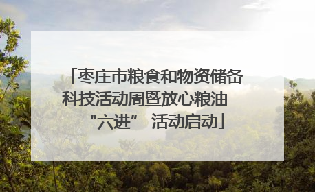 枣庄市粮食和物资储备科技活动周暨放心粮油 “六进” 活动启动