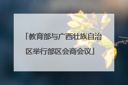 教育部与广西壮族自治区举行部区会商会议