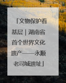 文物保护看基层｜湖南省首个世界文化遗产——永顺老司城遗址