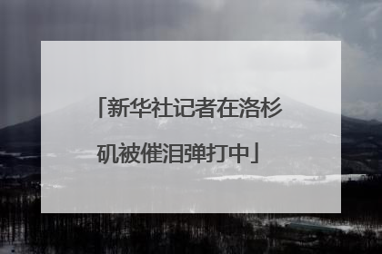 新华社记者在洛杉矶被催泪弹打中