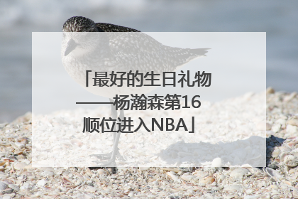 最好的生日礼物——杨瀚森第16顺位进入NBA