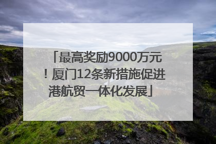 最高奖励9000万元！厦门12条新措施促进港航贸一体化发展