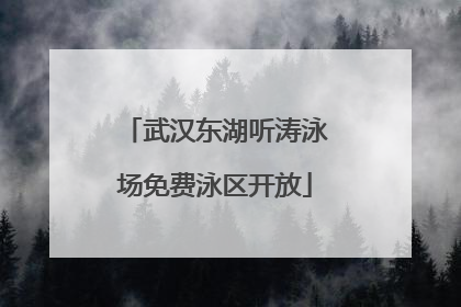 武汉东湖听涛泳场免费泳区开放