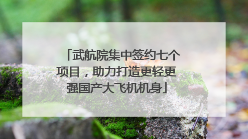 武航院集中签约七个项目，助力打造更轻更强国产大飞机机身
