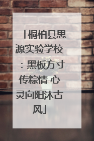 桐柏县思源实验学校：黑板方寸传粽情 心灵向阳沐古风