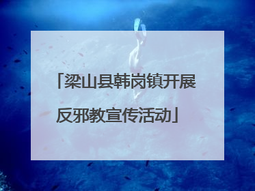 梁山县韩岗镇开展反邪教宣传活动