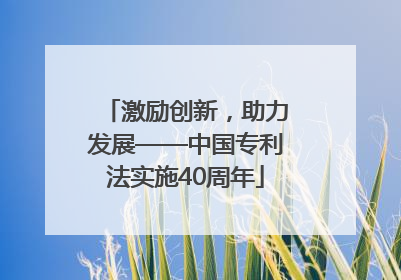 激励创新，助力发展——中国专利法实施40周年