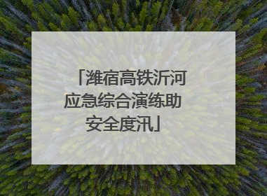 潍宿高铁沂河应急综合演练助安全度汛
