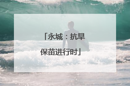 永城：抗旱保苗进行时