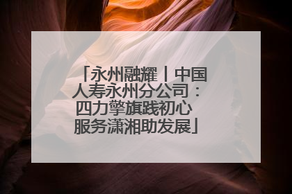 永州融耀丨中国人寿永州分公司：四力擎旗践初心 服务潇湘助发展