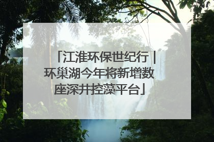 江淮环保世纪行｜环巢湖今年将新增数座深井控藻平台