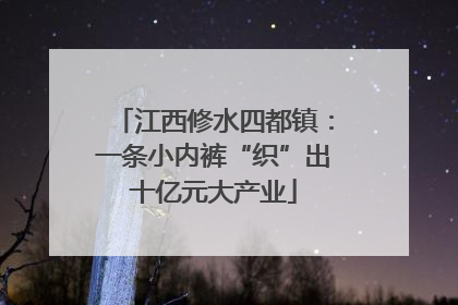 江西修水四都镇：一条小内裤“织”出十亿元大产业