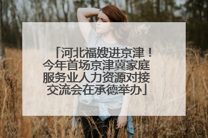 河北福嫂进京津！今年首场京津冀家庭服务业人力资源对接交流会在承德举办