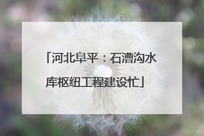河北阜平：石漕沟水库枢纽工程建设忙