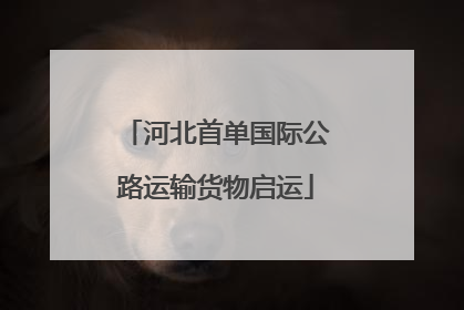 河北首单国际公路运输货物启运