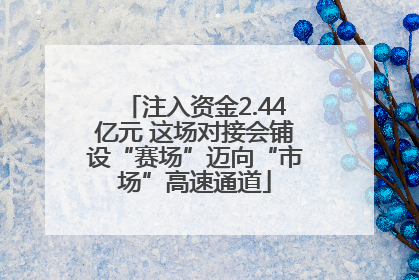 注入资金2.44亿元 这场对接会铺设“赛场”迈向“市场”高速通道