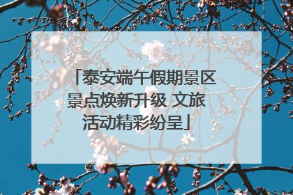 泰安端午假期景区景点焕新升级 文旅活动精彩纷呈