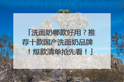 洗面奶哪款好用？推荐十款国产洗面奶品牌！爆款清单抢先看！