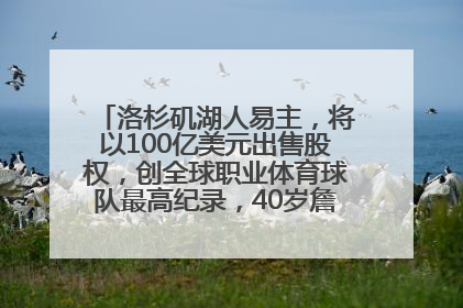 洛杉矶湖人易主，将以100亿美元出售股权，创全球职业体育球队最高纪录，40岁詹姆斯：还没打算退役