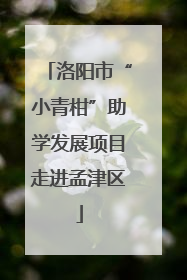 洛阳市“小青柑”助学发展项目走进孟津区
