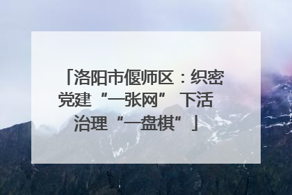 洛阳市偃师区：织密党建“一张网” 下活治理“一盘棋”