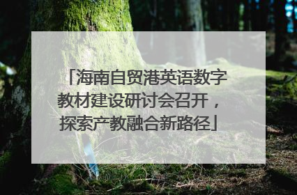 海南自贸港英语数字教材建设研讨会召开，探索产教融合新路径