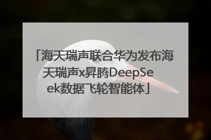 海天瑞声联合华为发布海天瑞声x昇腾DeepSeek数据飞轮智能体