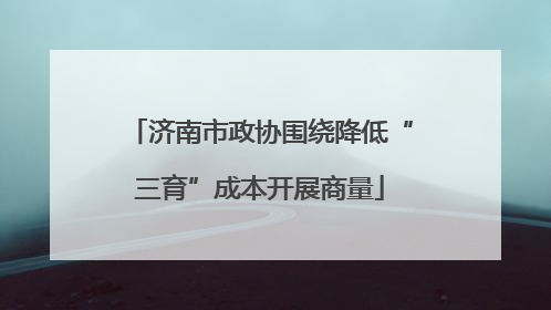 济南市政协围绕降低“三育”成本开展商量