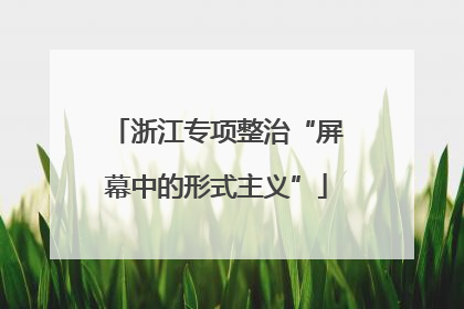 浙江专项整治“屏幕中的形式主义”