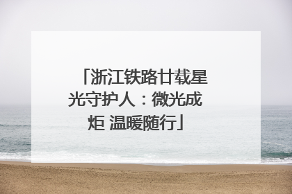 浙江铁路廿载星光守护人：微光成炬 温暖随行