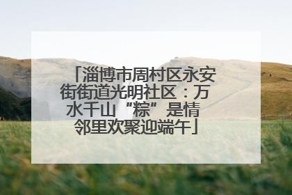 淄博市周村区永安街街道光明社区：万水千山“粽”是情 邻里欢聚迎端午