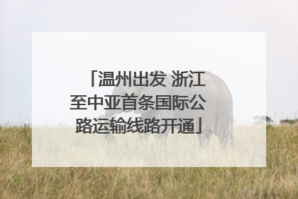 温州出发 浙江至中亚首条国际公路运输线路开通