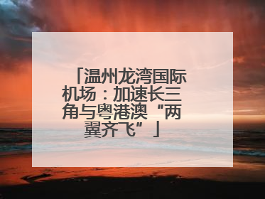 温州龙湾国际机场：加速长三角与粤港澳“两翼齐飞”