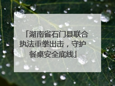 湖南省石门县联合执法重拳出击，守护餐桌安全底线