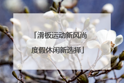 滑板运动新风尚 度假休闲新选择