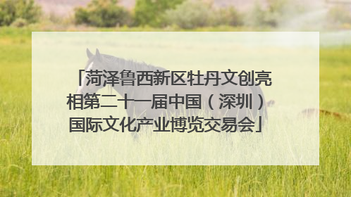 菏泽鲁西新区牡丹文创亮相第二十一届中国（深圳）国际文化产业博览交易会