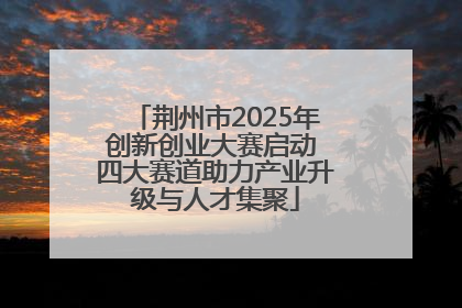 荆州市2025年创新创业大赛启动 四大赛道助力产业升级与人才集聚