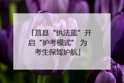 莒县“执法蓝”开启“护考模式” 为考生保驾护航