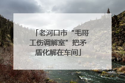老河口市“毛哥工伤调解室”把矛盾化解在车间