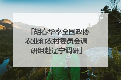 胡春华率全国政协农业和农村委员会调研组赴辽宁调研