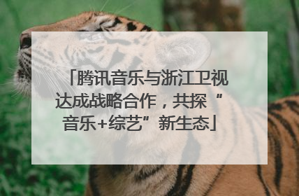 腾讯音乐与浙江卫视达成战略合作，共探“音乐+综艺”新生态